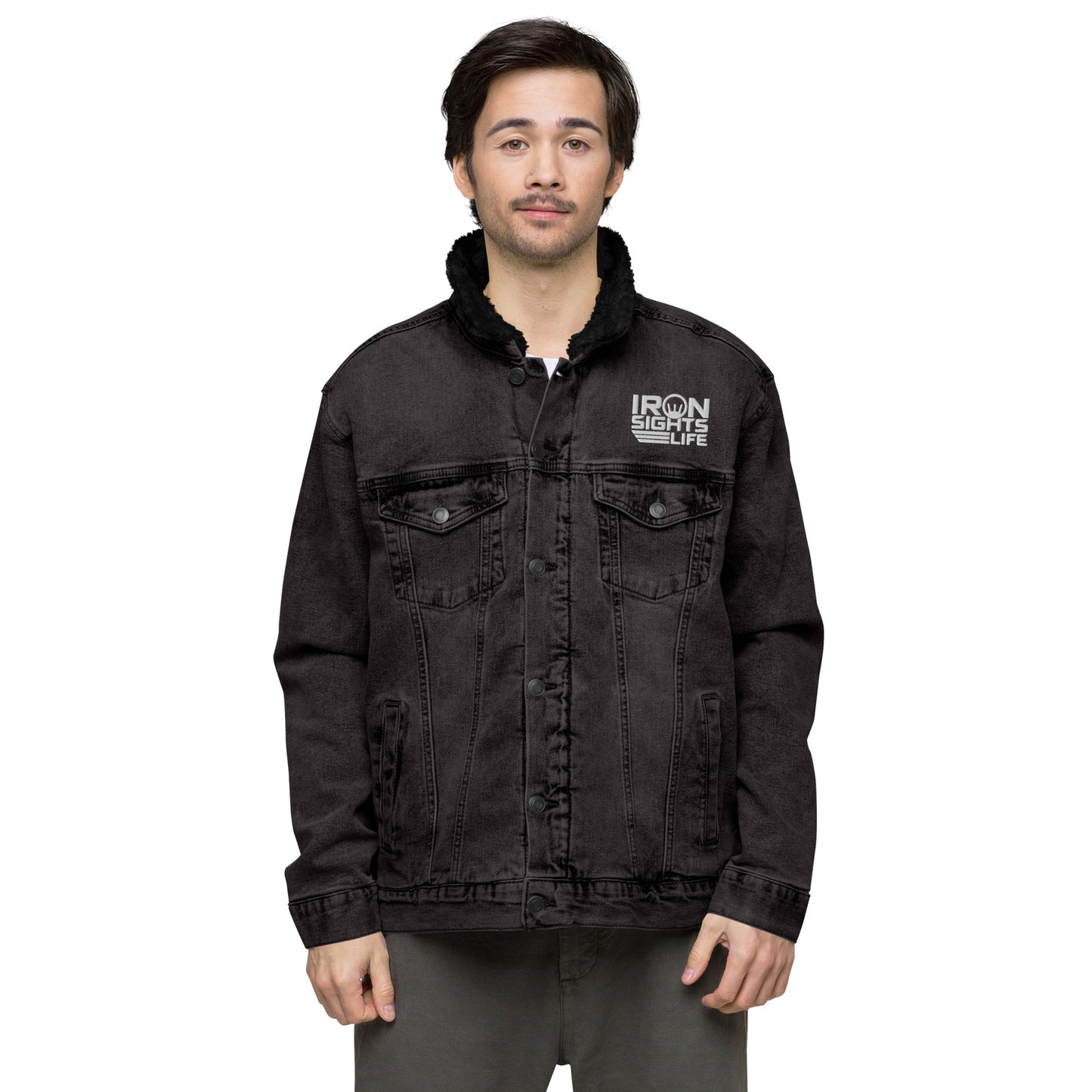 Unisex denim sherpa jacket