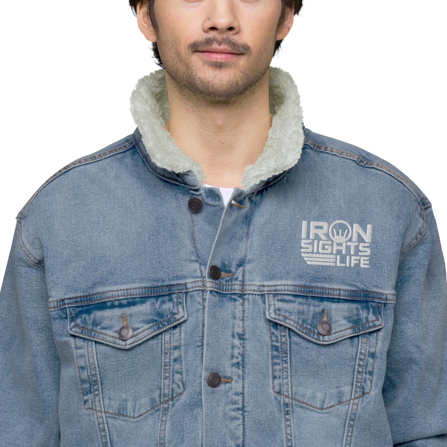 Unisex denim sherpa jacket